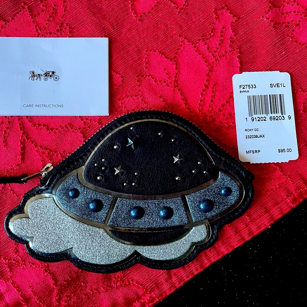 COACH UFO credit card case coin purse NASA